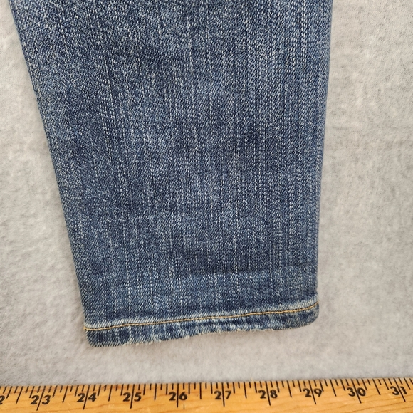AGOLDE Jeans Womens 26 Blue Denim Medium Wash Distressed Stretch Made in USA - Picture 12 of 15